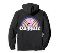 Peppa Pig Flower Power Oh Yeah Love Friend BFF 60s Retro Fun Pullover Hoodie