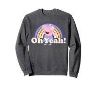 Peppa Pig Flower Power Oh Yeah Love Friend BFF 60s Retro Fun Sweatshirt