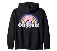 Peppa Pig Flower Power Oh Yeah Love Friend BFF 60s Retro Fun Zip Hoodie