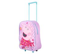 Peppa Pig Foldable Trolley Cabin Bag Dolls Travel Luggage Girls Hooray Purple
