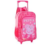 Peppa Pig Foldable Wheeled Deluxe Trolley Backpack Cabin Luggage Girls