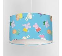 Peppa Pig & Friends Lampshade - Kids Ceiling Light Shade or Table Lamp Shade - Blue Character Design - 20cm 30cm 40cm Drum - Official Licensed Children’s Lighting