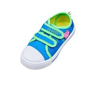 Peppa Pig George Boys Easy Close Canvas Pumps Low Top Trainers - UK Child 9 Blue