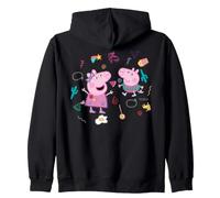 Peppa Pig George Fun Collage Best Sister Brother Classic BFF Zip Hoodie