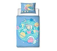 Peppa Pig George Official Toddler Cot Bed Duvet Cover, Stars Range | Reversible 2 Sided Stars Design with Matching Pillowcase, Polycotton, Blue