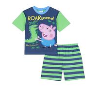 Peppa Pig George Pig Boys Dinosaur Pjs, Official George Pig Merchandise, Green, 3-4 Years