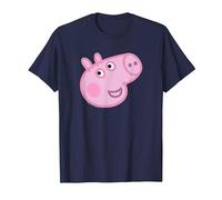 Peppa Pig George Pig Face T-Shirt, Men, Navy Blue, 6X-Large