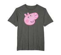 Peppa Pig George Pig Face T-Shirt, Men's Big and Tall, Asphalt Grey, 4X Tall