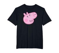 Peppa Pig George Pig Face T-Shirt, Men's Big and Tall, Black, 4X Tall
