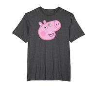 Peppa Pig George Pig Face T-Shirt, Men's Big and Tall, Dark Heather Grey, 4X Tall