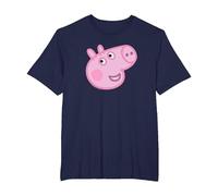 Peppa Pig George Pig Face T-Shirt, Men's Big and Tall, Navy Blue, 6X Tall