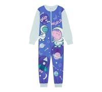Peppa Pig George Pig Official Boys Onesie, Sleepsuit, All in One Pyjamas Out Of This World, Blue, Age 2-3 Years