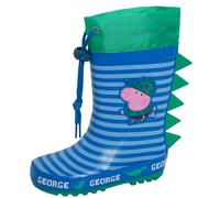 Peppa Pig Boys George Pig Tie Top Wellington Boots Kids Dino Wellingtons Wellies Rain Boots Green 9 UK Child/EU 27