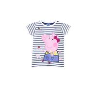 Peppa Pig Girl's Bumble Bee Floral T-Shirt in White | Size: 7-8 Years Peppa Pig White 7-8 Years