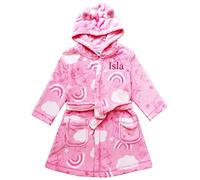 Peppa Pig Girls Dressing Gown Pink Character Nightwear (UK, Age, 18 Months, 24 Months, Personalised - Peppa Pink Pink White)
