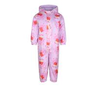 Peppa Pig Girls Hooded Puddle Suit with Fleece lining, All in one, Peppa, 5-6 Years: 116cm, Pink