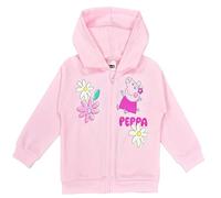 Peppa Pig Girls Hoodie Full Zip Jacket Hood Flowers Flower Jacket, 2-3 Years Pink