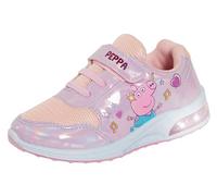 Peppa Pig Girls Light Up Trainers Kids Pink Sports Shoes with Flashing Lights