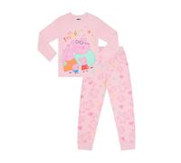Peppa Pig Girls Long Pyjamas Kids PJ's (3-4 Years) Pink