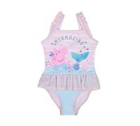 Peppa Pig Girls One Piece Swimming Costume with Ruffle Detail Summer Essential in Sizes 1-5 Years - Perfect for a Little Mermaid (UK, Age, 2 Years, Regular, Pink)
