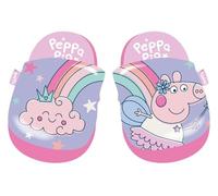 Peppa Pig Girl's Open House Slippers - Slippers with Non-Slip Sole and Rainbow Design, pink, 30/31 EU Ancho