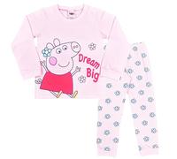 Peppa Pig Girls Pyjamas Character PJs Nightwear Long Sleeve Dream Big Dream Big, 2-3 Years Pink