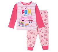 Peppa Pig Girls Pyjamas Kids Classic Pink Peppa Full Length Cotton Long Pjs Set