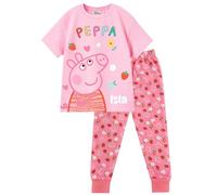 Peppa Pig Girls Pyjamas Personalised Name Strawberry PJs Nightwear