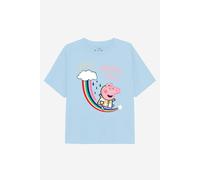 Peppa Pig Girl's Rainbow Slide T-Shirt Light Blue | Size: 3-4 Years Peppa Pig Light Blue 3-4 Years