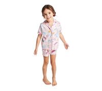 Peppa Pig Girls Short Pyjamas - 100% Cotton Jersey Short Sleeve Top And Shorts Pink Print Elasticated Waist Easy Pull-On Bedtime Outfit, Girls PJs, Button-down PJ's