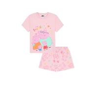 Peppa Pig Girls Short Pyjamas Kids PJ's (12-18 Months) Pink