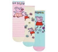 Peppa Pig Girls Socks, 3 Pack Multipack Kids Socks, Pack Of 3 Sock Set, Multicolour 6-8