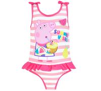 Peppa Pig Girl's Summer Time Stripe Swimsuit in Pink | Size: 18-24 m Peppa Pig Pink 18-24 m