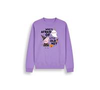 Peppa Pig Girls Sweatshirt, Who’s Afraid Of Little Old Me Lilac Jumper - Cotton Rich Kids Graphic Top, Crew Neck Warm Loungewear For Girls, Ages 1-13 Years, Breathable Easy Care Sweater