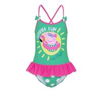 Peppa Pig Girls Swimming Costume Swimsuit - Summer Fun 4-5 Years Green