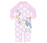 Peppa Pig Girls Swimsuit Swimming Suit All in One Costume UPF40 Sun Safe, 2-3 Years Multicolour
