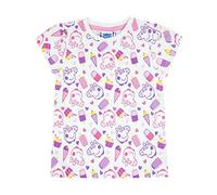 Peppa Pig Girls T-Shirt I Pastel George Pig Top for Kids 4-5 Years White