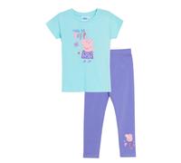 Peppa Pig Girls T-Shirt + Leggings Set Green / Purple 18-24 Months
