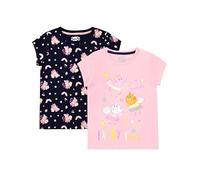 Peppa Pig Girls T-Shirt Pack of 2 Multicoloured Age 6 to 7 Years