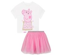 Peppa Pig Girls Tshirt And Skirt Set, Girls' Outfits & Clothing Sets, T Shirt And Mesh Skirt, Pink 2-3 Years