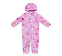 Peppa Pig Girls Waterproof Puddle Suit - All-in-One Girls Rain Suit with Hood, Fleece Lining, Hook and Loop Fastening, Elasticated Cuffs - Toddler Outdoor Clothing (Pink, 3-4 Years)