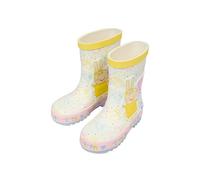 Peppa Pig Girls Wellington Boots - Kids Welly Boots with Rebecca Rabbit Design - Toddler Wellies for Rainy Days (Off-White UK 5-EU21)