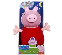 Peppa Pig Glow Friends Talking George, preschool interactive soft toy, with lights up face and sound effects, gift for 3-5 year old