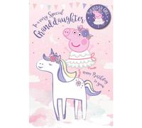 Official Peppa Pig Granddaughter Birthday Card - Birthday Badge Card (Design may Vary)