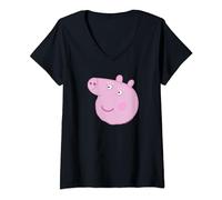 Peppa Pig Granny Pig Face V-Neck T-Shirt
