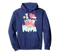 Peppa Pig Group Shot I Love Peppa Rainbow Friendship Logo Pullover Hoodie