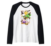 Peppa Pig Halloween Happy Costumes Group Shot Raglan Baseball Tee