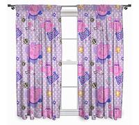 Peppa Pig Happy' 54 Inch Curtain Set, Fabric, Multi-Colour, 137 x 0.03 x 168 cm