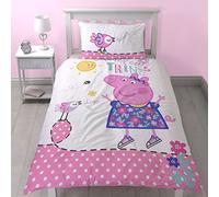 Peppa Pig 'HAPPY' Single Duvet Set - Large Print Design
