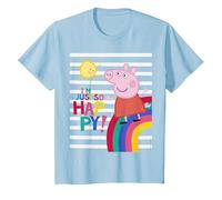 Peppa Pig Happy T-Shirt, Youth, Baby Blue, 4T